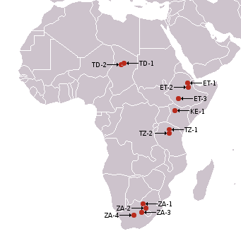 File:Africa, australopitecines discovery sites.png