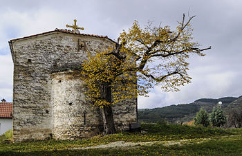 The Church of St. Nicholas in the village of Gorno Sonje, on the southern slopes of Mount Vodno, Skopje region Photograph: Darko Cvetanoski Licensing: CC-BY-SA-4.0