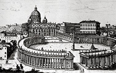 Il progetto originario di Piazza San Pietro