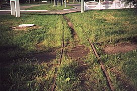 Crossing with tram track