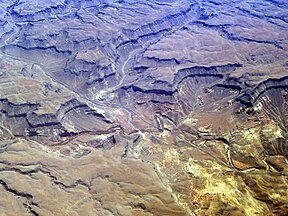 Virgin River Gorge from 20,000 feet (6,100 m)