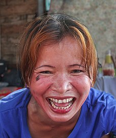 Laughing woman, Laos