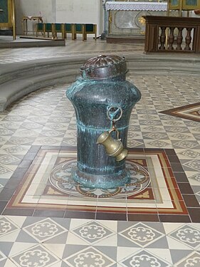 Baptismal font at Klosterdorf church