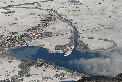 Loisach and lake Kochelsee