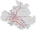 Streetcar system and commuter train network