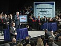 George W. Bush Omaha speaking at the Qwest Center in Omaha