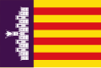 Flag of Mallorca, Balearic Islands, Spain