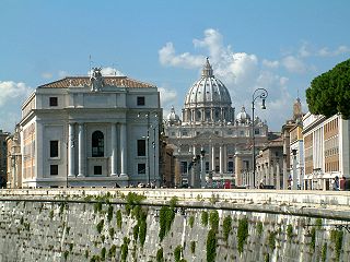 Basilica from bridge St. Angelo