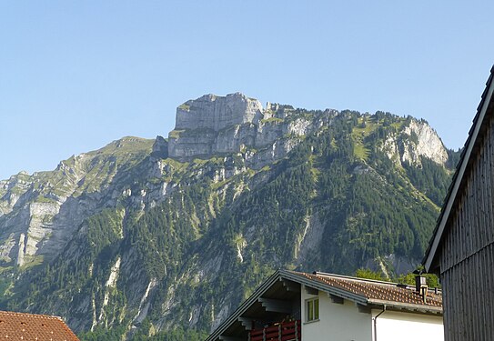 The Kanisfluh (2044 m) with an impressive cliff, viewed from Mellau.