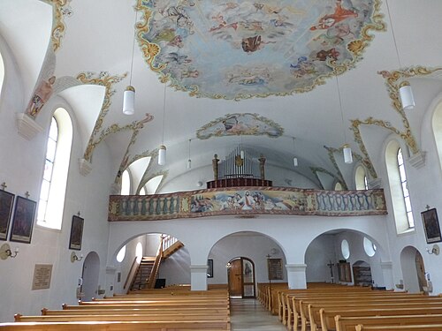 Interior of church in Drachselsried