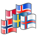 Replace the flag of the Faroe Islands in this image with the flag of Finland