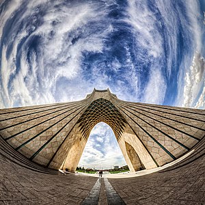 Azadi (Liberty) Tower is one of the symbols of Tehran, the capital of Iran. The monument is designed by famous Iranian architect w:en:Hossein Amanat Photograph: Mohammad Reza Domiri Ganji Licensing: CC-BY-SA-4.0