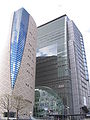 NHK Osaka Broadcasting Station Building (right, 134 m)