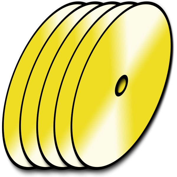 File:Quintuple gold record icon.svg