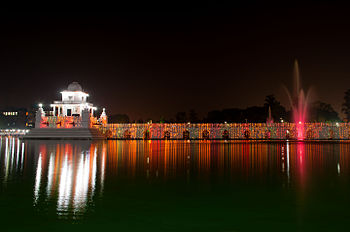 Ranipokhari in Rupandehi (built in 1670 AD by King Pratap Malla) during the Chhath festival Photograph: Rajeshdulal Licensing: CC-BY-SA-4.0