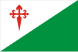 Flag of Villabraz, Castile and León, Spain (Cross of Santiago/St. James)