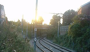 Gauntlet track on Croydon Tramlink, UK