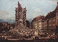 Die Ruine der Kreuzkirche, von Osten aus gesehen, by Canaletto, 1765