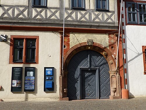 Portal and CoA in Karlstadt, Hauptstrasse N°42