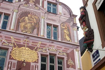 Fresque renaissance sur l'Hôtel de ville de Mulhouse