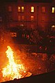 A bonfire in Dublin city centre