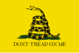 Gadsden ("Don't Tread on Me")flag of the American United Colonies