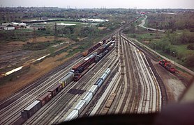 Aerial View of the switchyard at Niagara Falls, Ontario