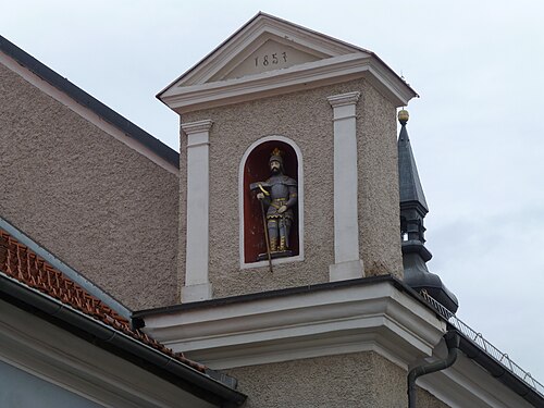 Detail frolm the old town hall of Trofaiach in 2019