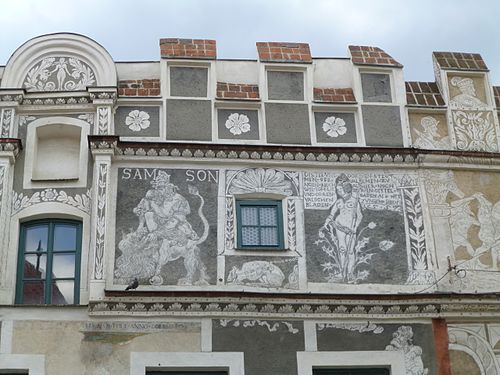 1557 sgraffito, Prachatice