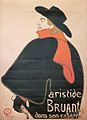 Aristide Bruant cartel de Henri de Toulouse-Lautrec, 1892.