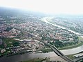 Aerial view of the Neustadt north of the river Elbe