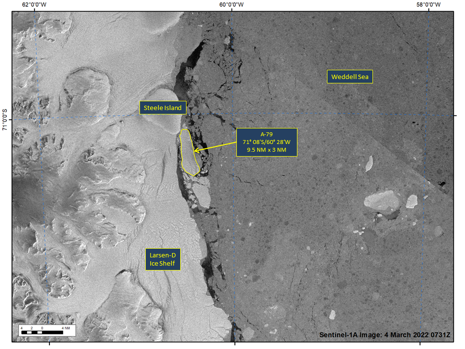 Satellite image of Iceberg A-79