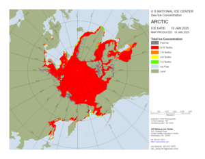 Thumbnail image
                 of current weekly ice concentration chart