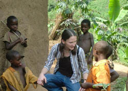 Students meet with Uganda residents through the International Human Rights Clinic