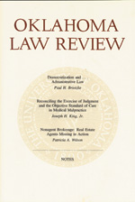 Oklahoma Law Review Cover