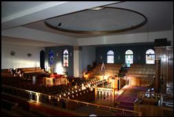 Interior of the Edinburgh Shul - Click for more larger pictures