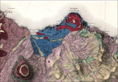 Extract from Geological Survey of Ireland Sheet 8. Ballycastle. August 1887. 