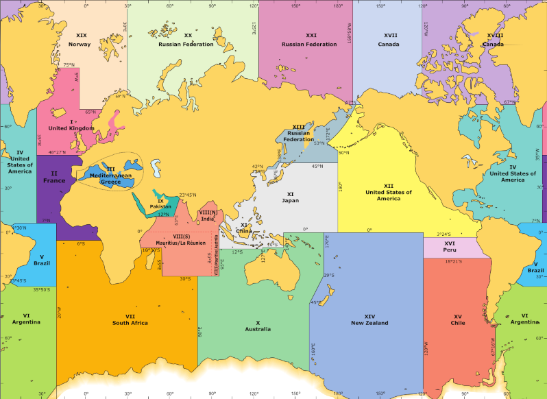 Carte cliquable des METAREAS