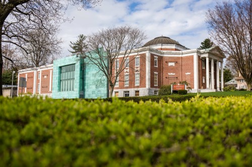 Exterior view of Antiquarian Hall, viewed from Park Ave.