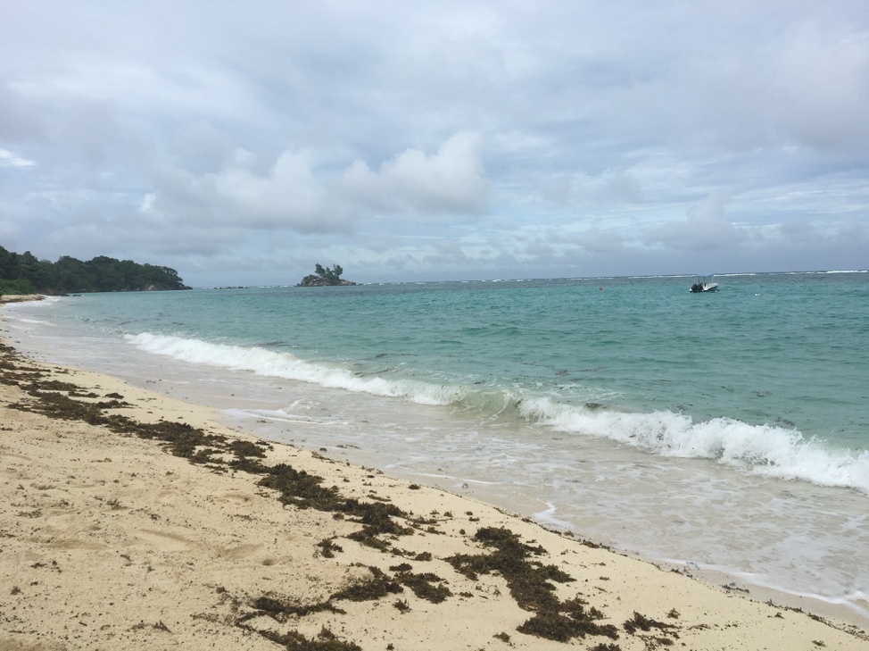 Enjoying the tropical beaches of the island