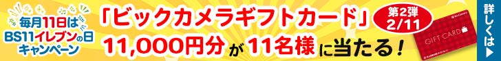 毎月11日はBS11イレブンの日キャンペーン