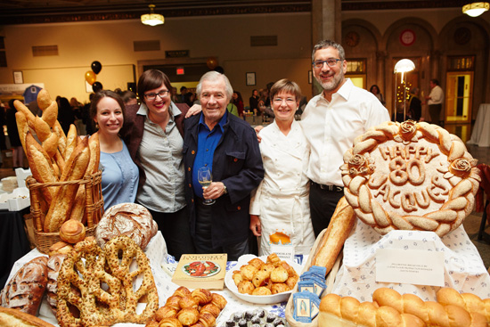 Clear Four staffers with their muse: Theresa Louis, head pastry chef (from left), Inga Sheasser, general manager, Pépin, and owners Christy Timon and Abe Faber (right).