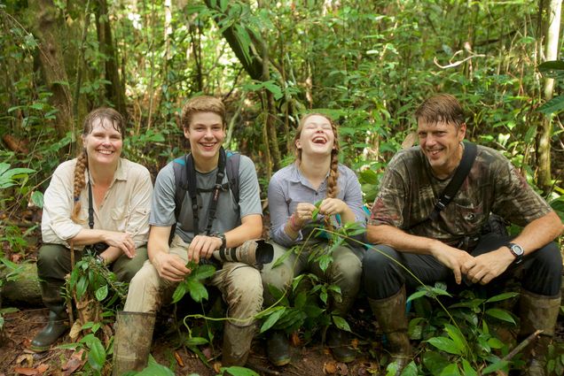 A photo of Cheryl Knott and her family