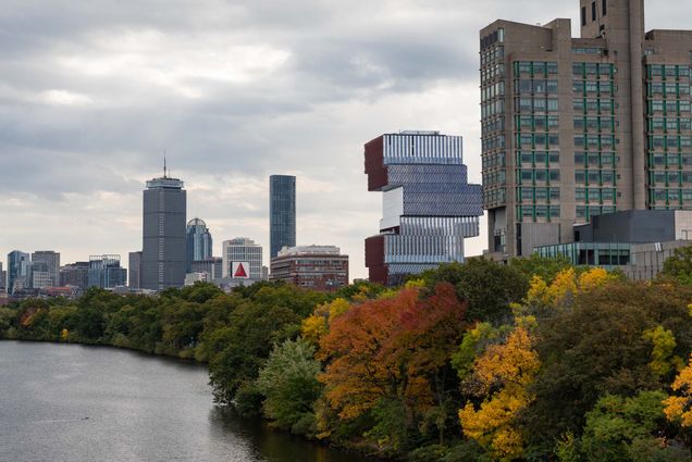 Photo: Boston University's campus along the Charles River in Boston on a sunny fall day