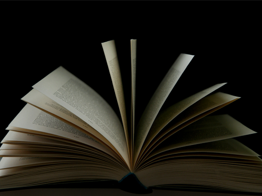 photo of an open book