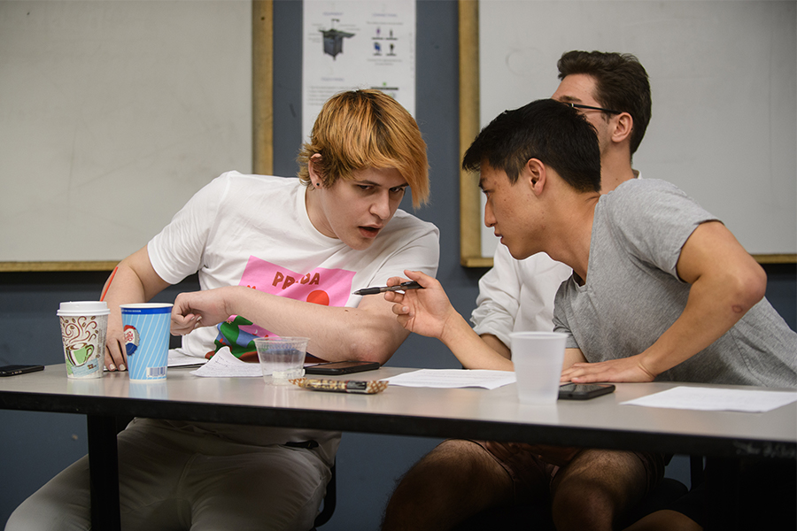 Students in CMU german debate.