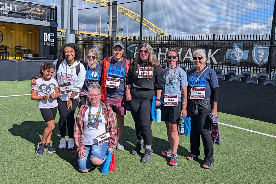 Members of the LGBTQIA+ Faculty and Staff Alliance at Highmark Stadium