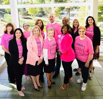 Group of people wearing pink