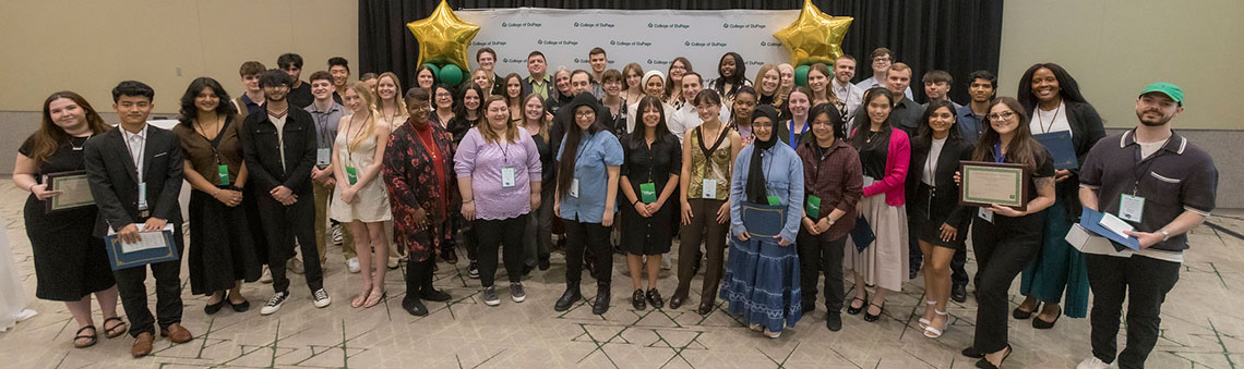 Honors students at awards celebration