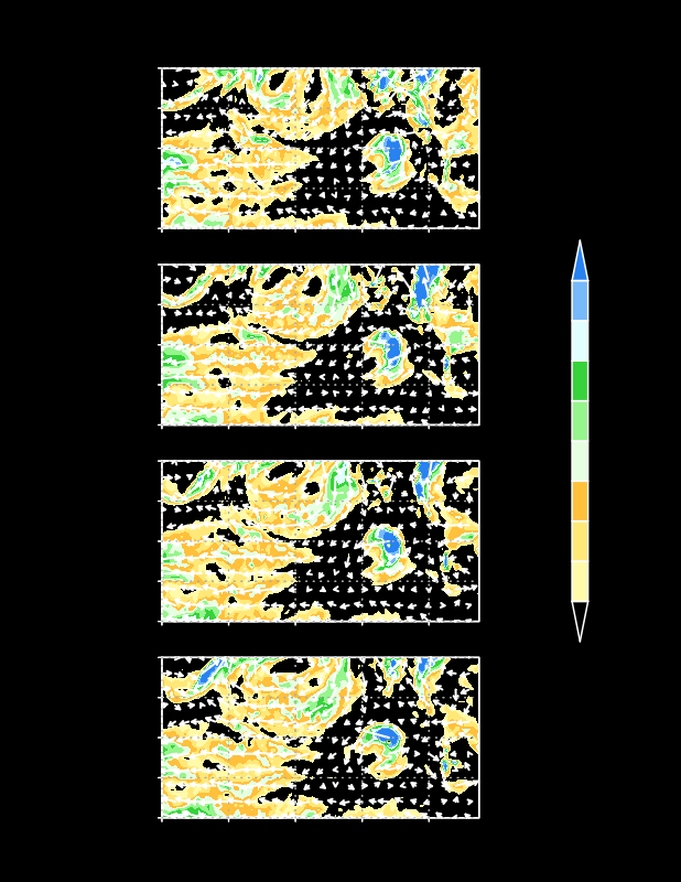 6-Hour Wind Speed and Direction at 850 Hectopascals